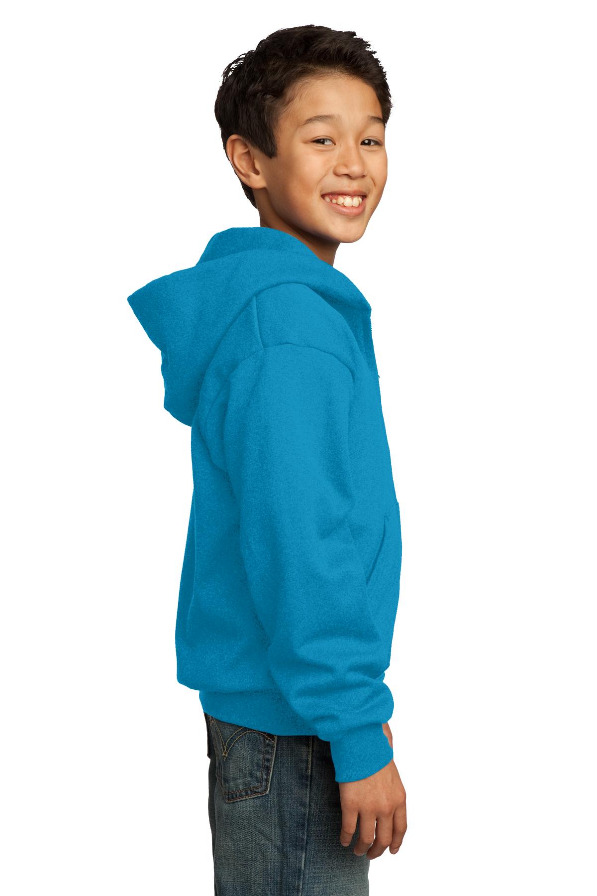 Port & Company® Youth Core Fleece Full-Zip Hooded Sweatshirt 13