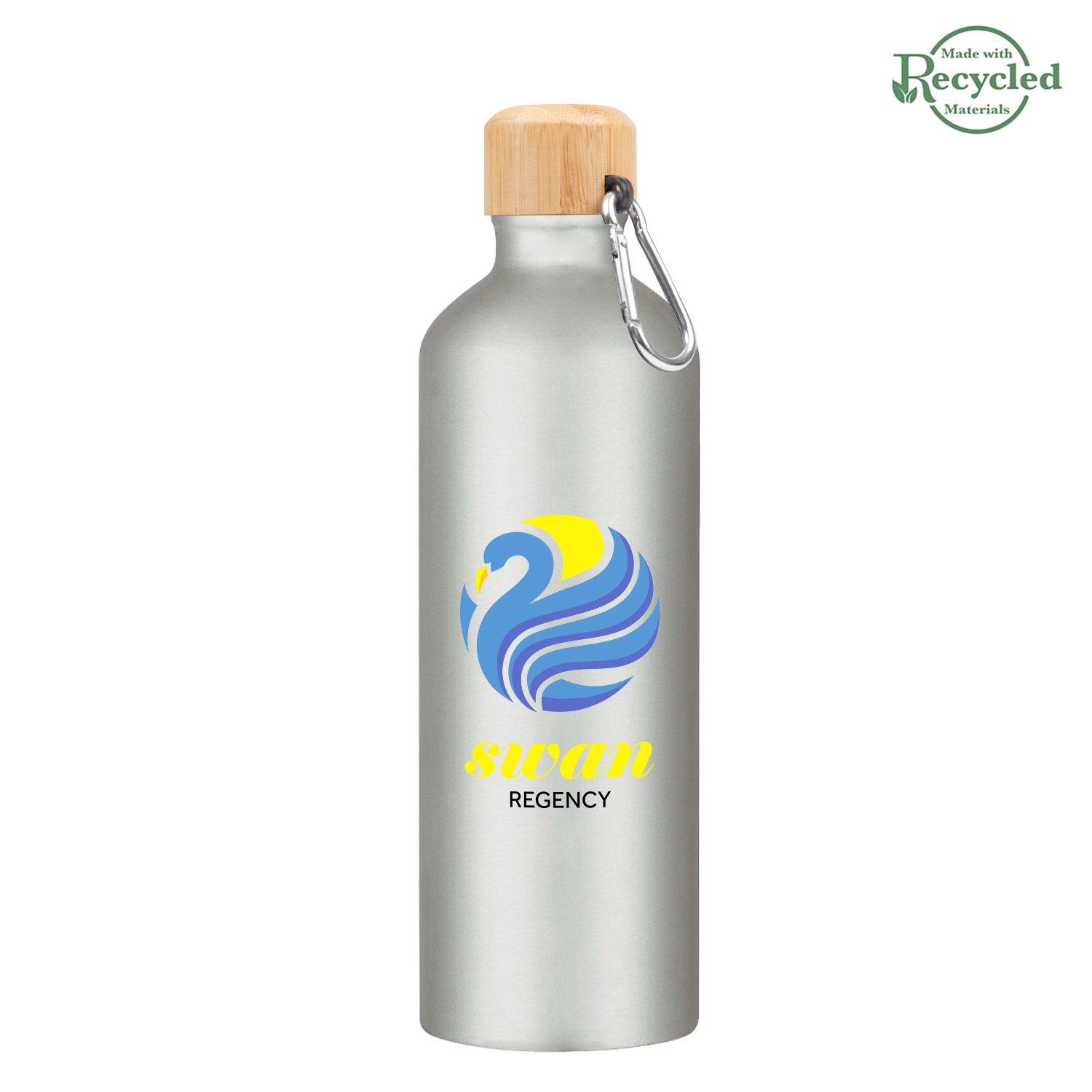 25 Oz. Aluminum Tundra Bike Bottle With Bamboo Lid 17