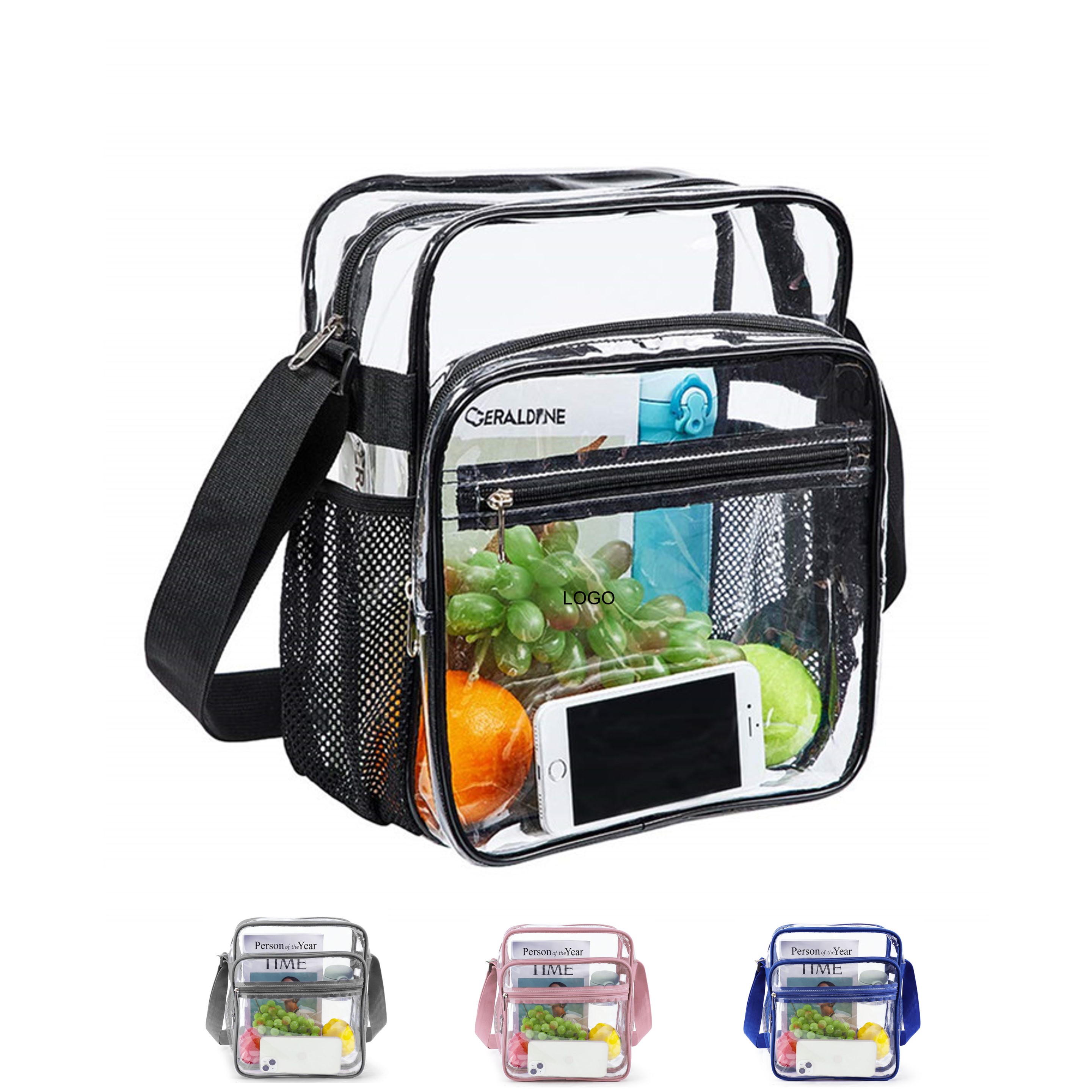 Clear Messenger Bag (direct import) 4