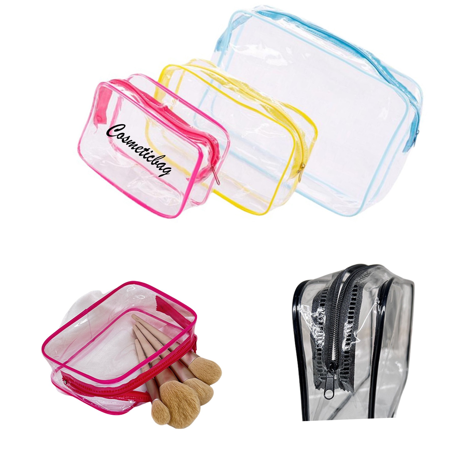 Transparent Waterproof Cosmetic Toiletry Bag