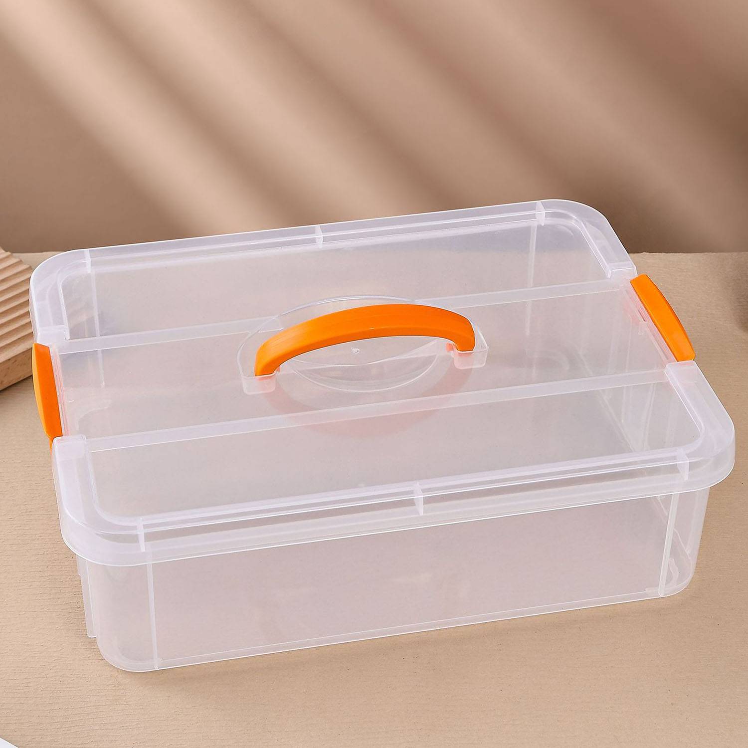 Stackable Transparent Storage Container Box with Handle 5