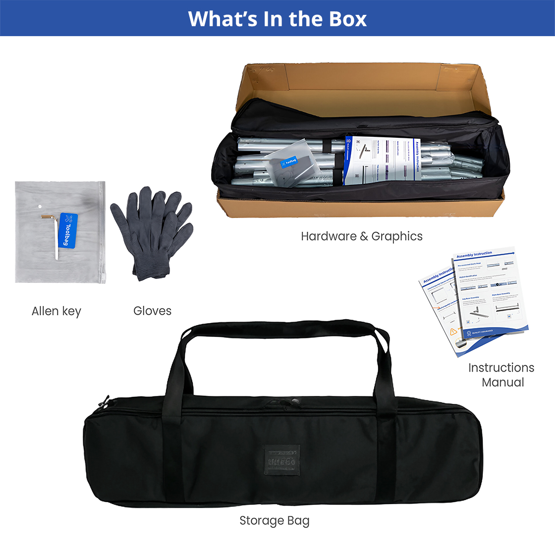 Skytube Hexagon Hanging Sign (10' x 5') Single Sided - Graphic & Hardware Combo 4