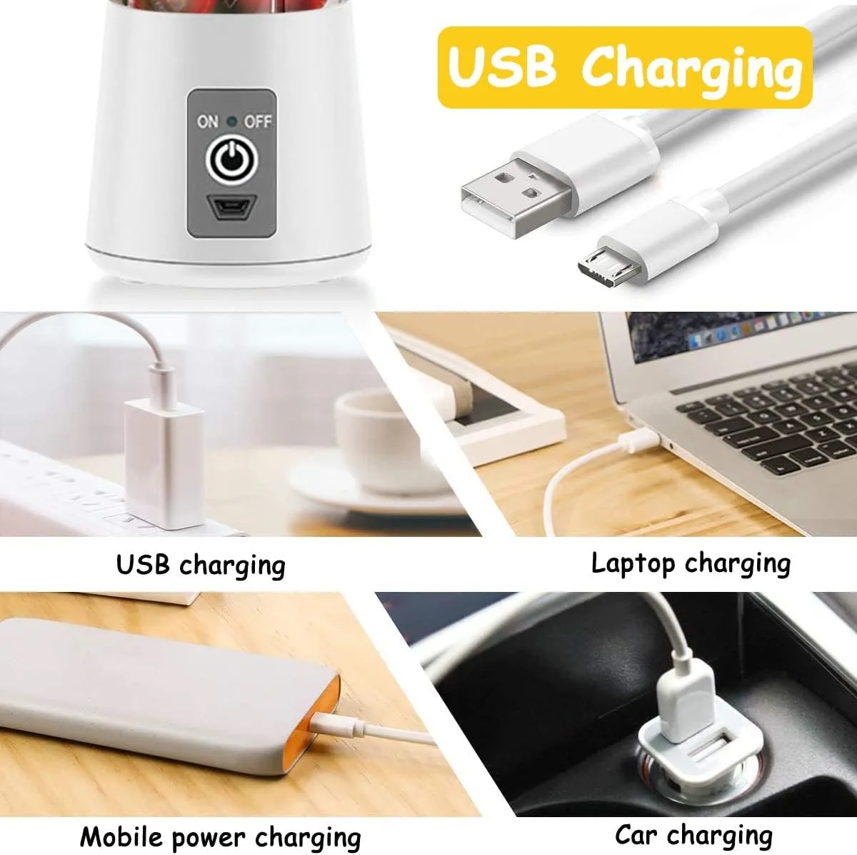 Custom Mini USB Rechargeable Blender For Fruit Smoothies 7