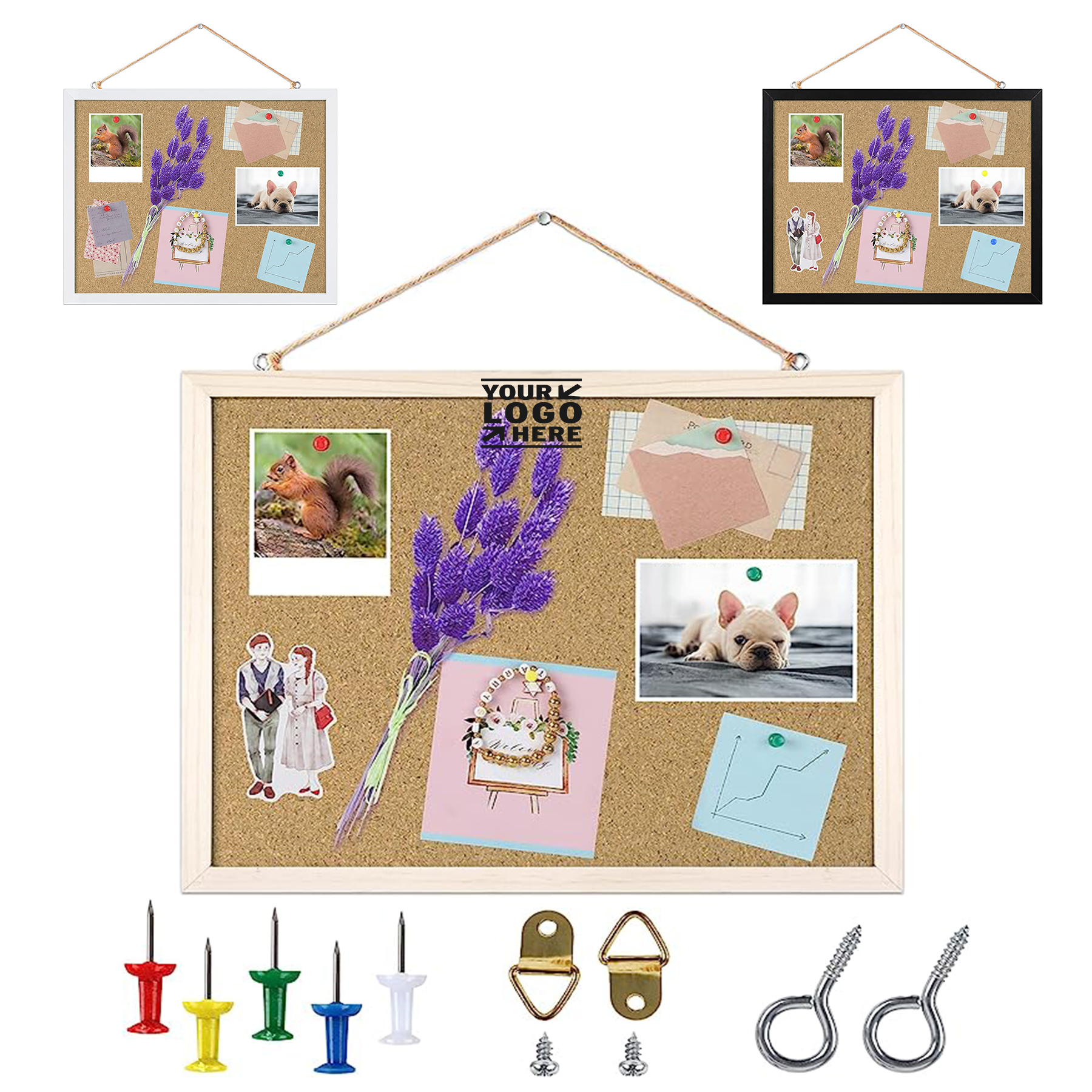 15.7 x 12 Inches Cork Board Bulletin Board 2