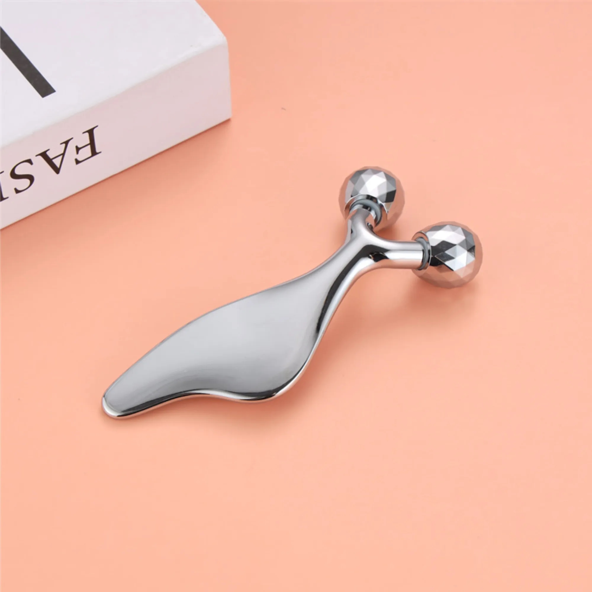 Mental Manual Facial Roller Massager Gua Sha Tool 2 in 1 3