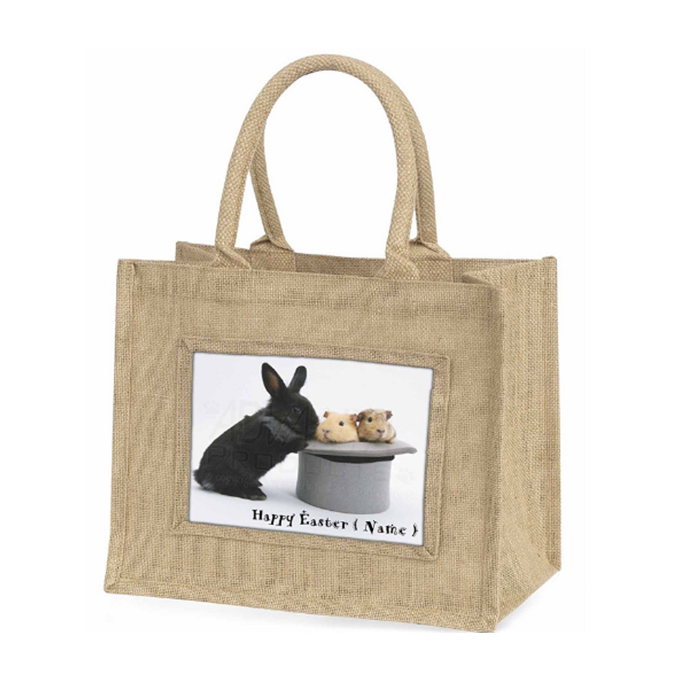 Customized Size Printing Logo Jute Tote Bag 2