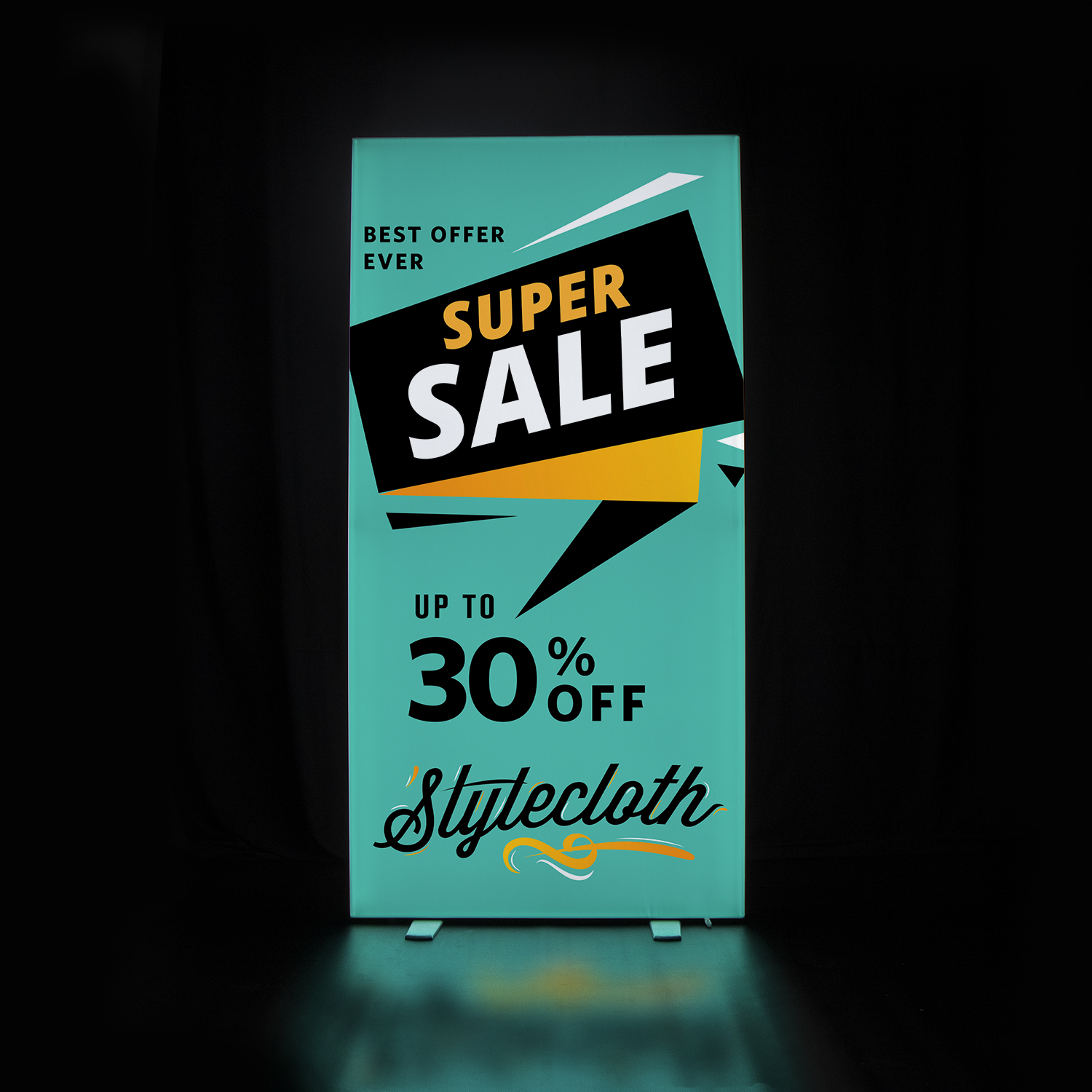 3' x 6.5' Deluxe SEG Glo Floor Display Kit 11