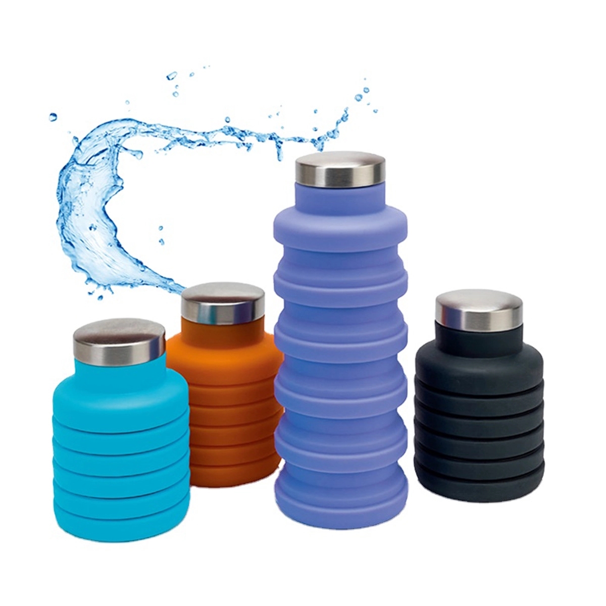 17 Oz Collapsible Silicone Water Bottle 3