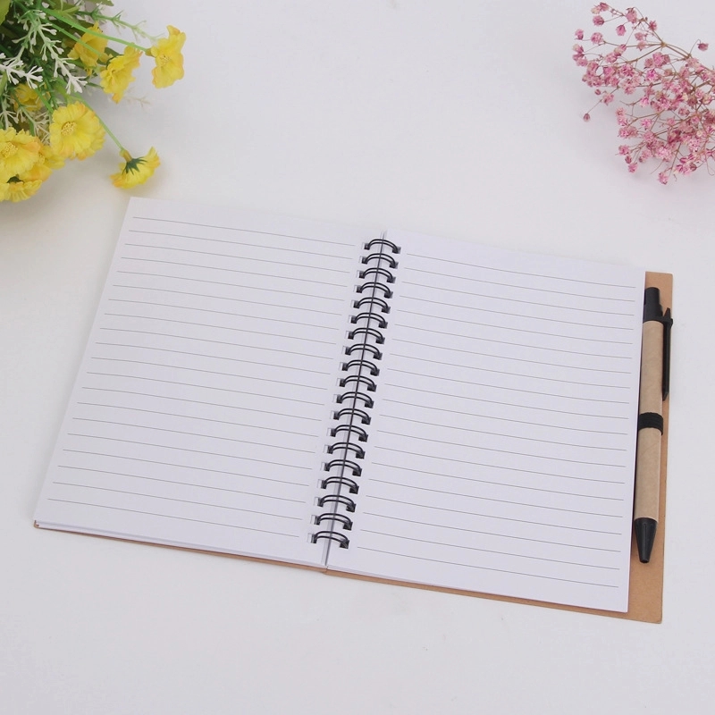 Recycled Spiral Notebook With Pen & Sticky Notes 2