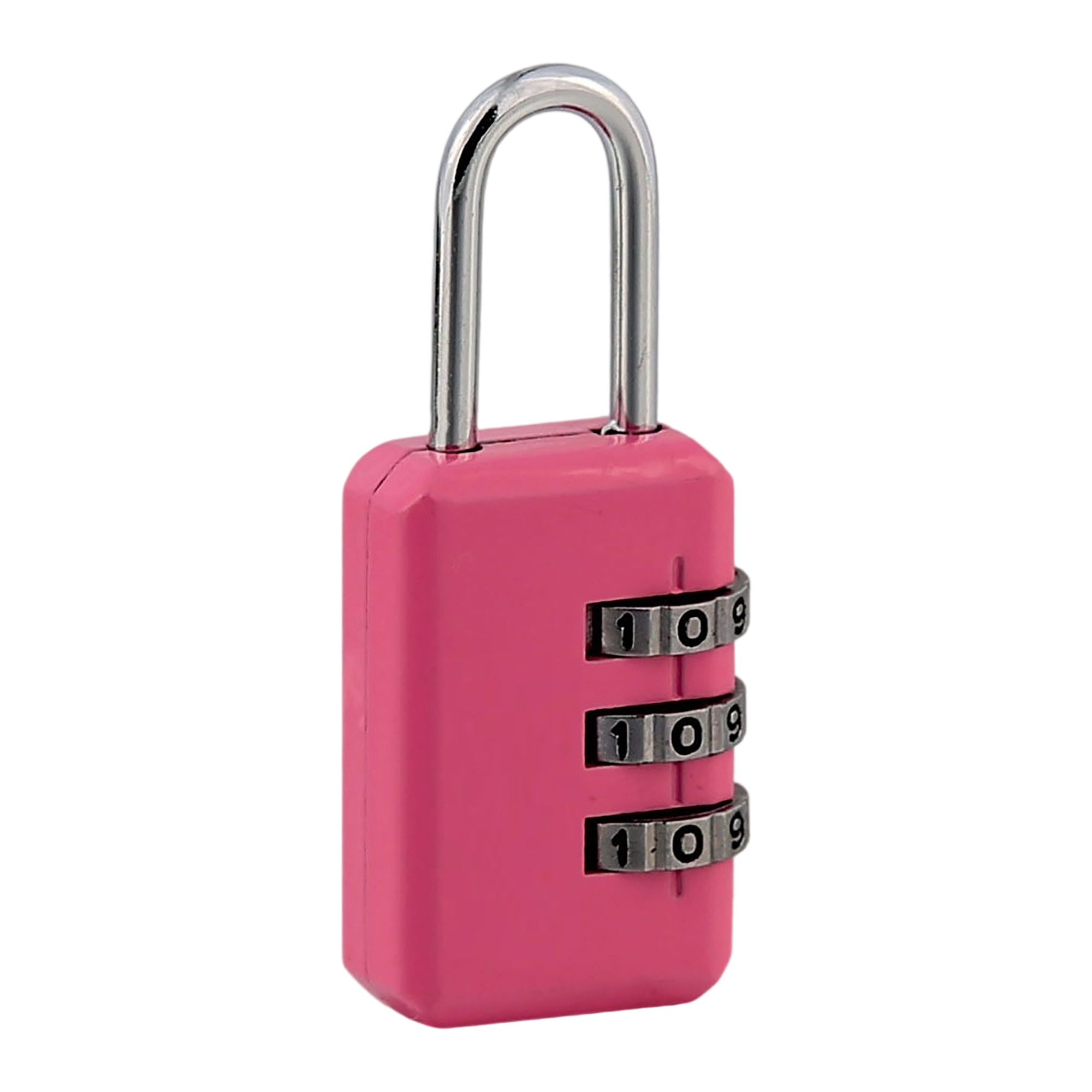 Three Digit Resettable Padlock Zinc Alloy Body Hardened Steel Shackle 7