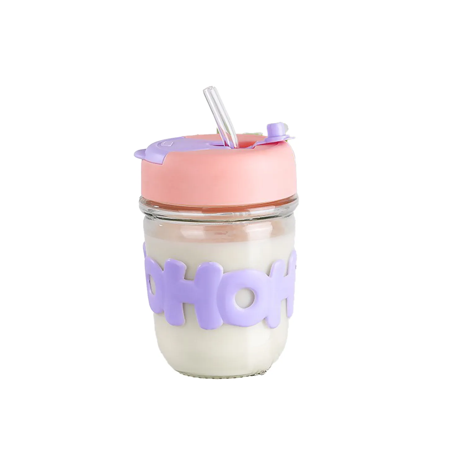 Pearl Chain Double Drink Straw Glass 5