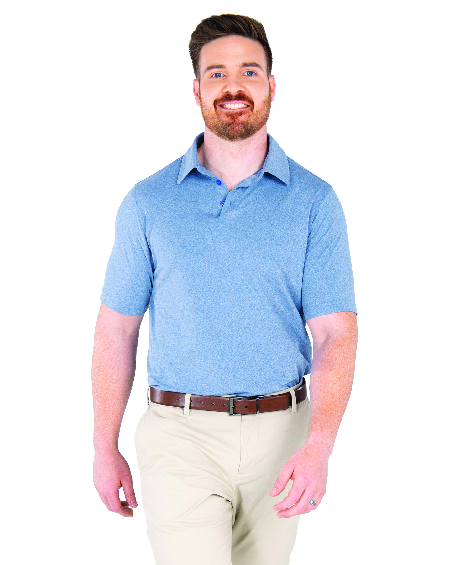 Men's Heathered Eco-Logic Stretch Polo 46