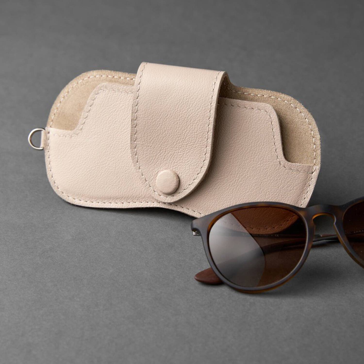 Business Portable Neck Hanging PU Leather Glasses Gag 9