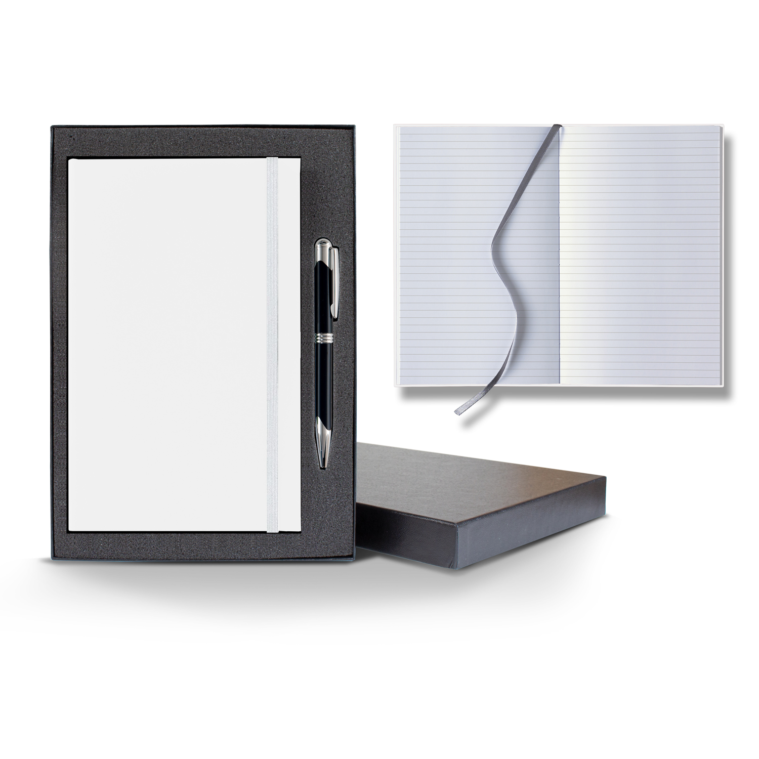 Castelli Matra Banded Medio Lined White Page Journal Gift Set 11