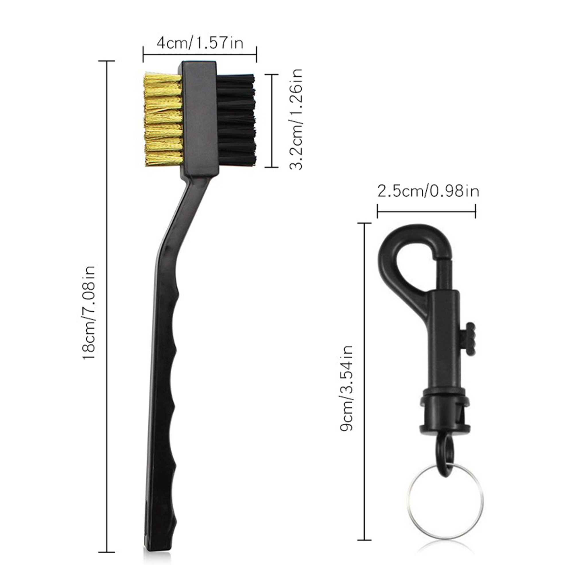 Cleaning Golf Brush with Retractable Clip 2