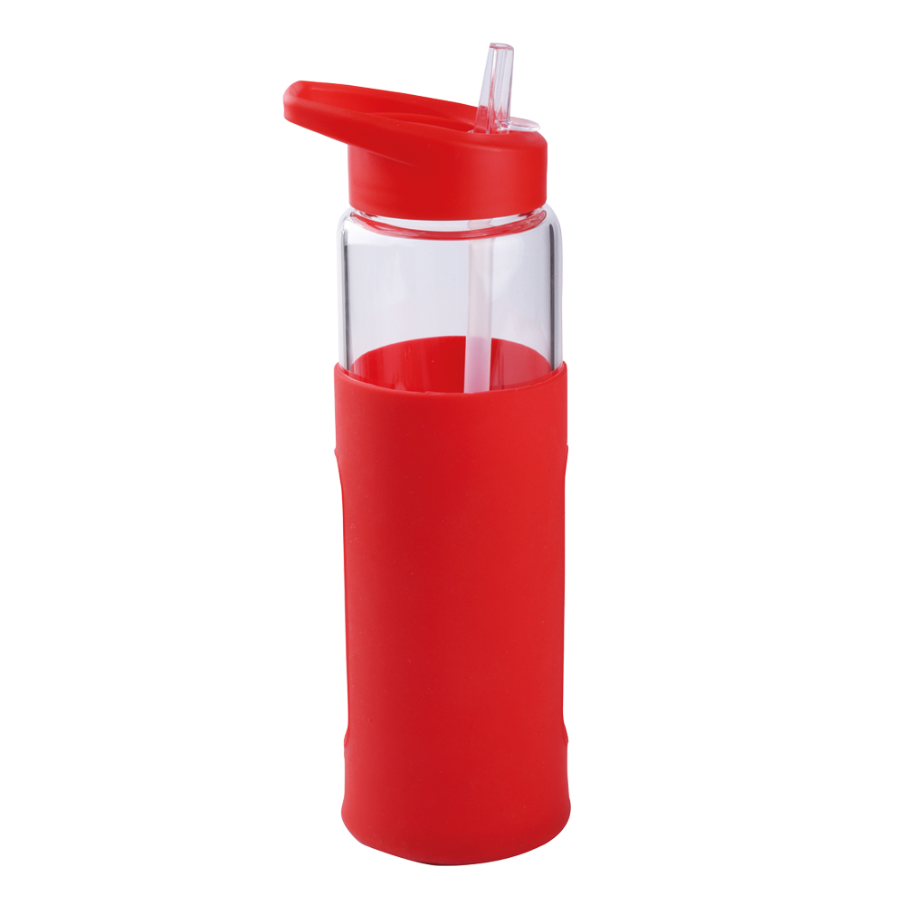 20 Oz. Glass Bottle w/Sports Lid & Silicone Sleeve 4