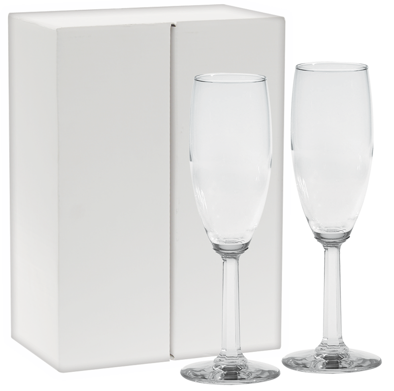 Etched Napa Valley Flute Gift Set 3