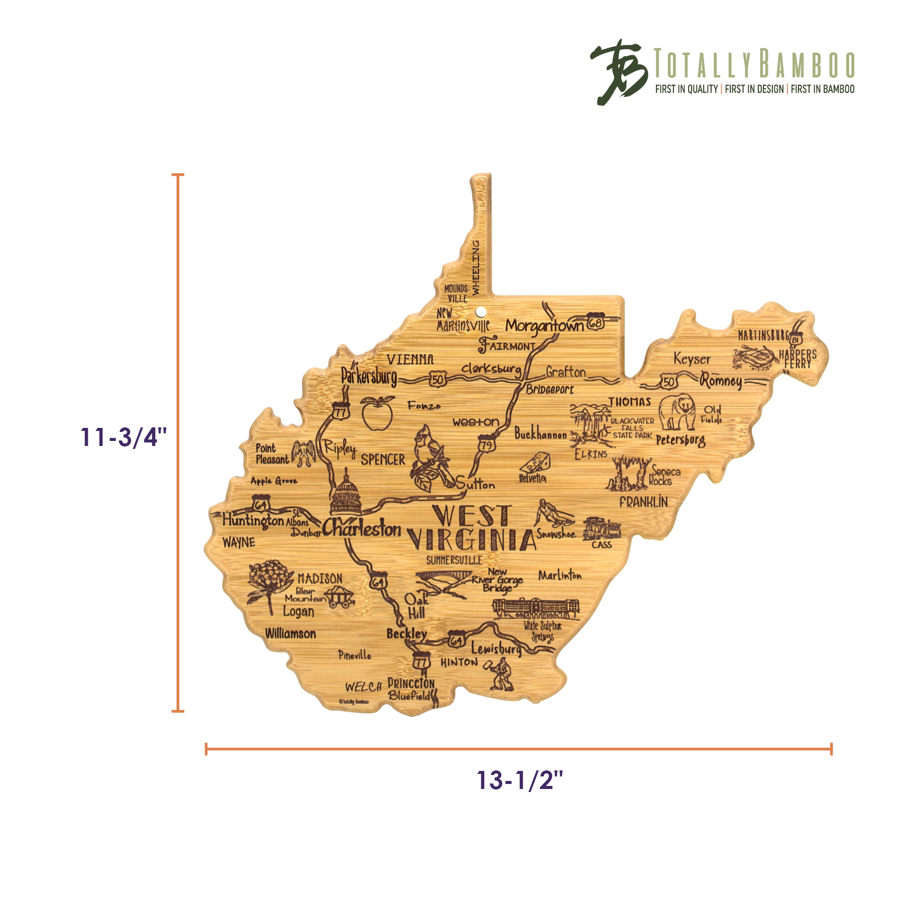 Destination West Virginia Cutting & Serving Board 9