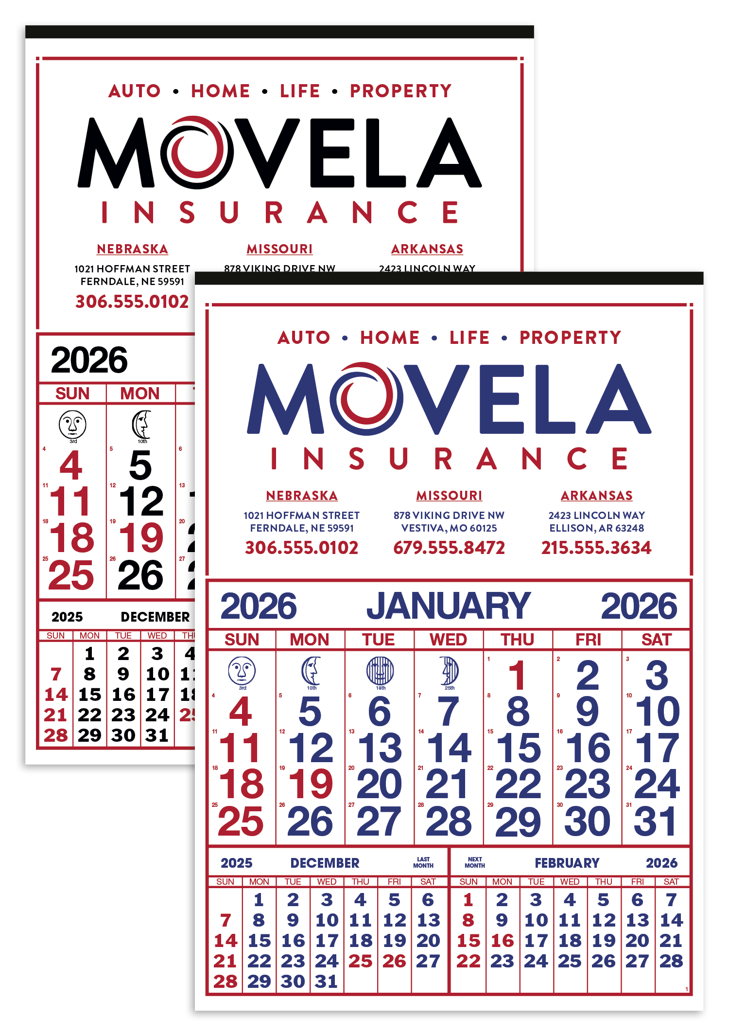 Skinner & Kennedy® Commercial 12-Sheet Calendar 1
