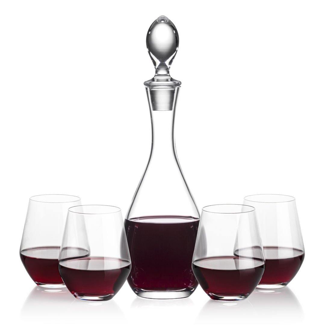 Malvern Decanter & Reina Stemless Wine 5