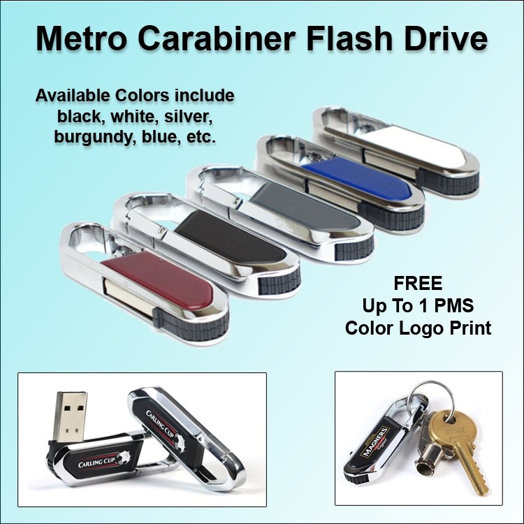 Metro Carabiner Flash Drive / USB - 2 GB