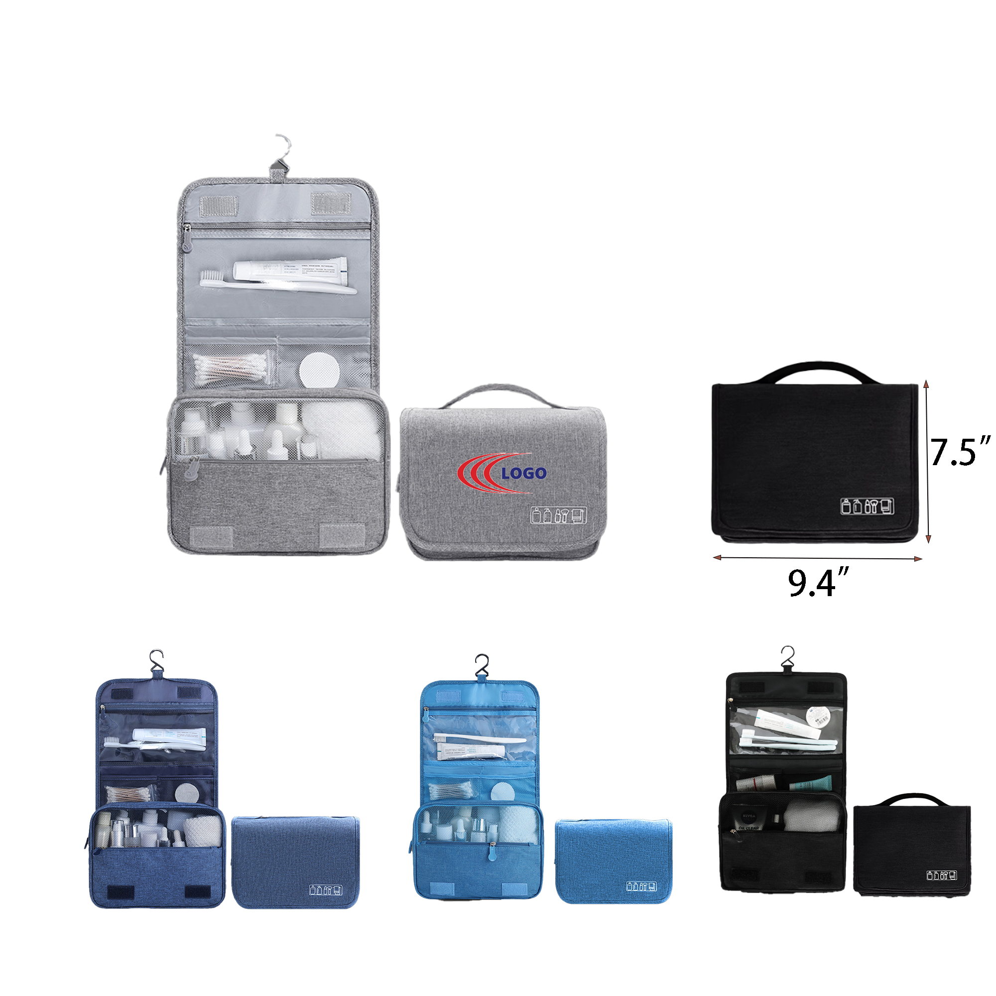 Large Capacity Wet and Dry Separation Cosmetic Bag 2
