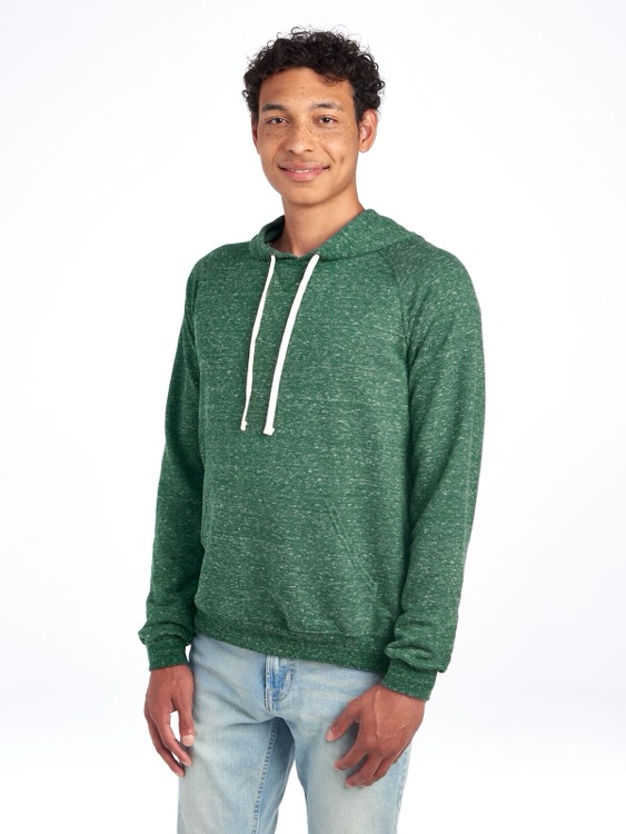 JERZEES Snow Heather Ring-Spun Unisex Raglan Hood, custom hoodie or sweatshirt with logo imprint 6