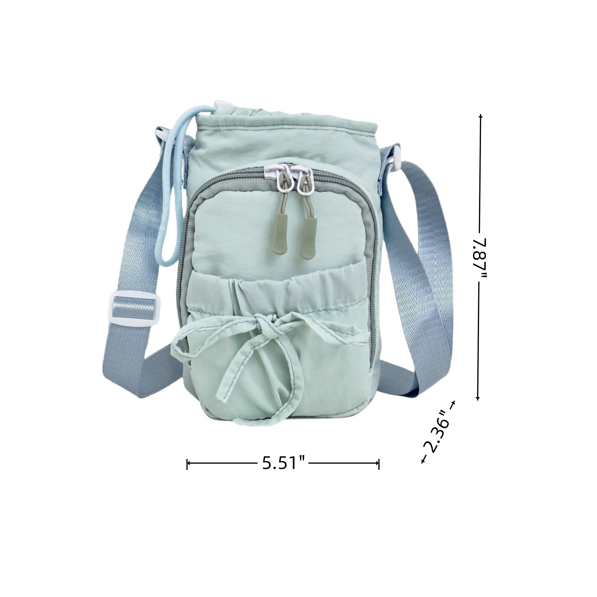 Lightweight Crossbody Bag Bottle Carries With Drawstring 4