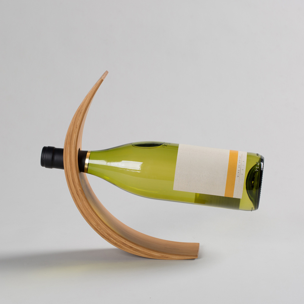Curved Bamboo Wine Beer Bottle Rack 2