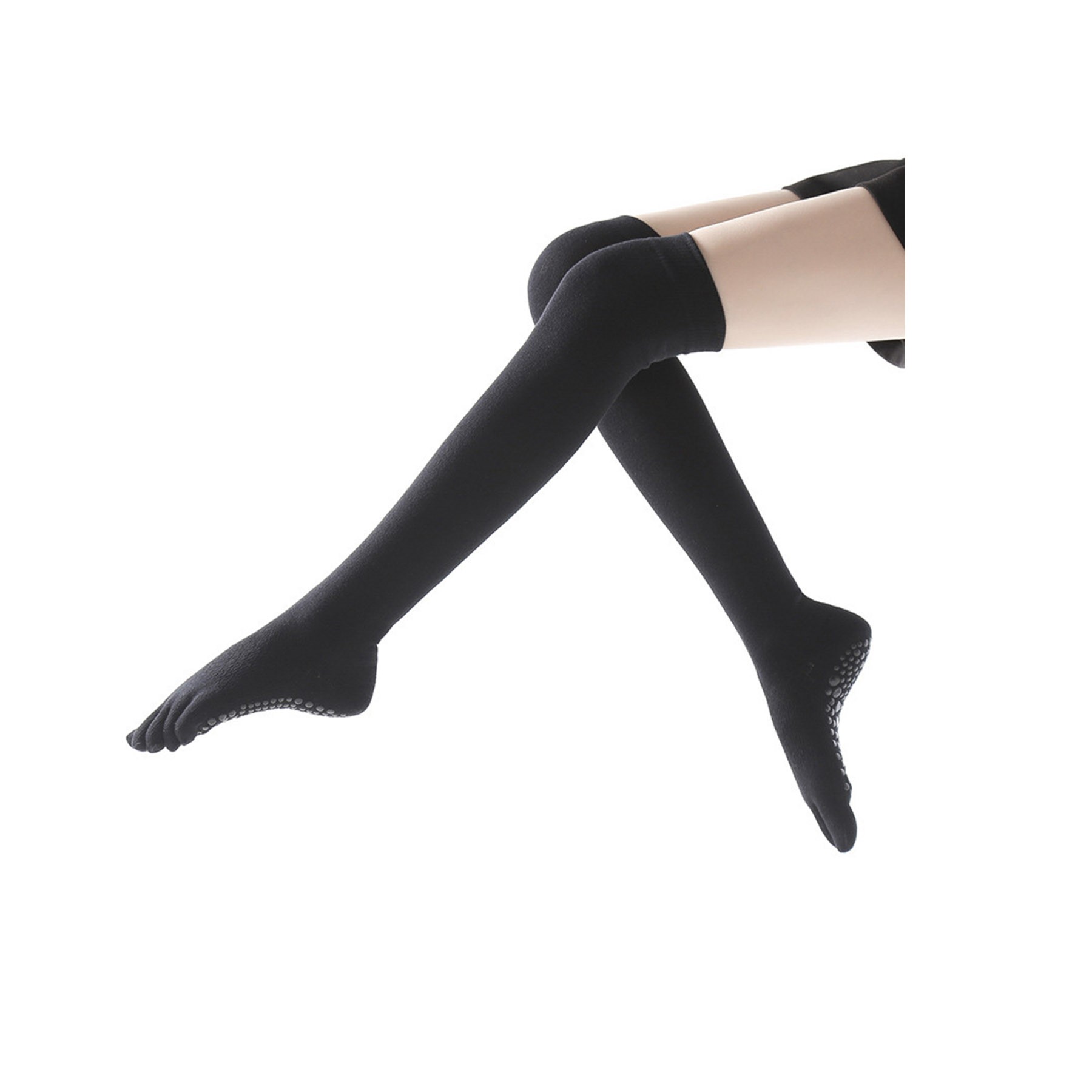 Knee High Toeless Long Non-Slip Grip Socks 2