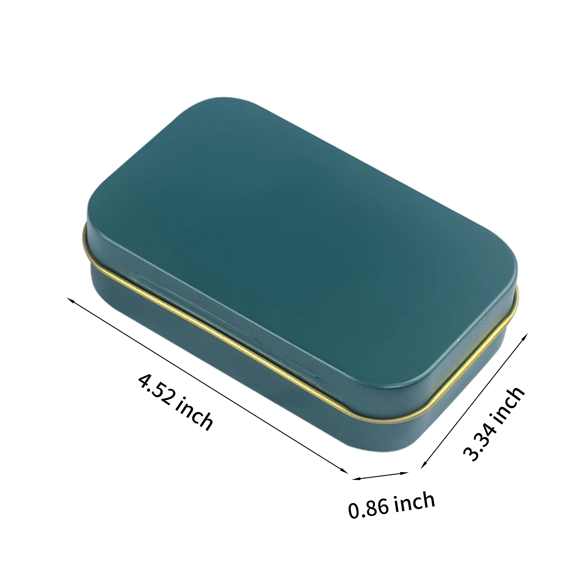Tinplate Rectangular Hinged Storage Box With Lid 10