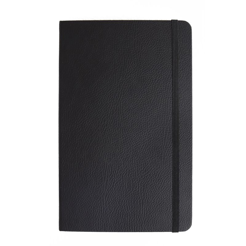 Pro Designer PU Leather 5"W x 8"H 192 Pages Journal Book (Black)