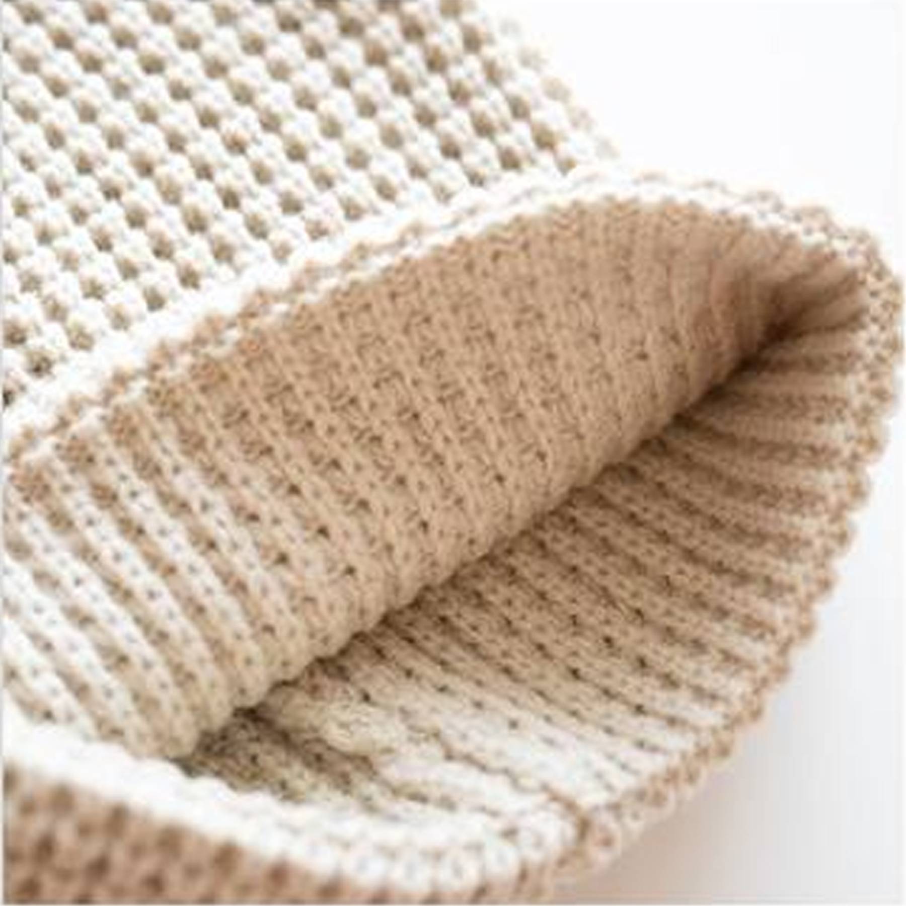 Solid color loose knit hat beanie 7