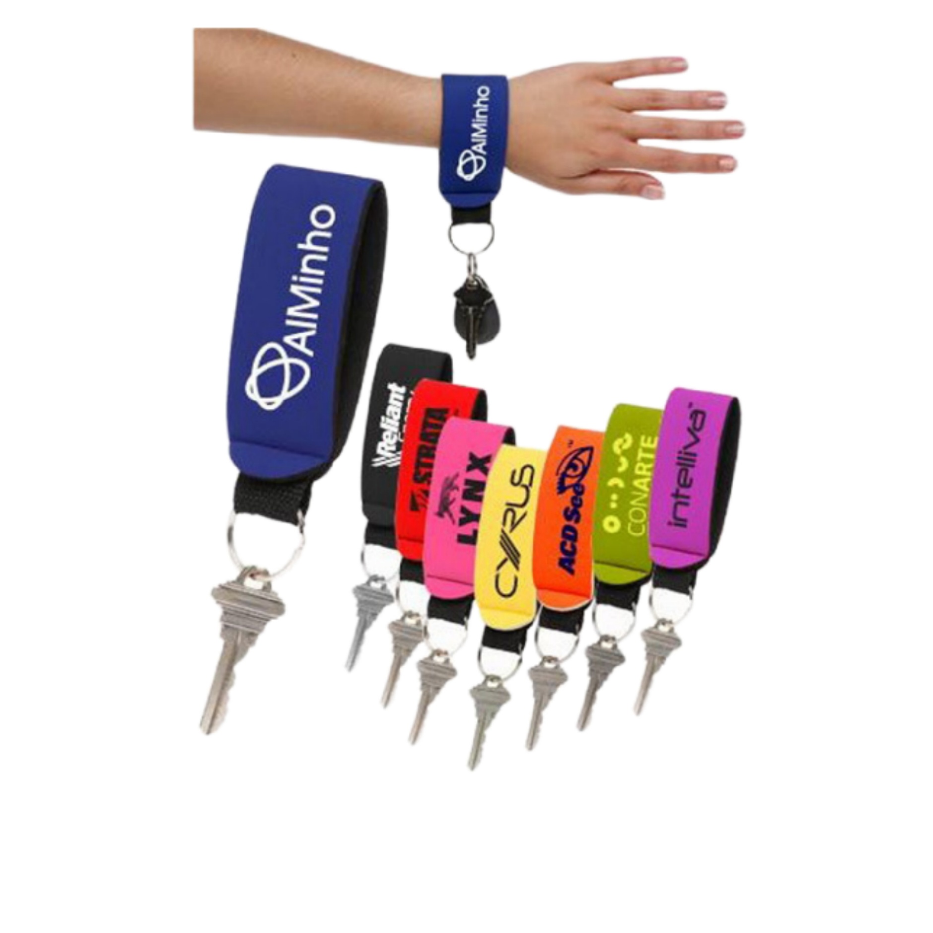 Neoprene Floating Key Ring/Key Chain 4