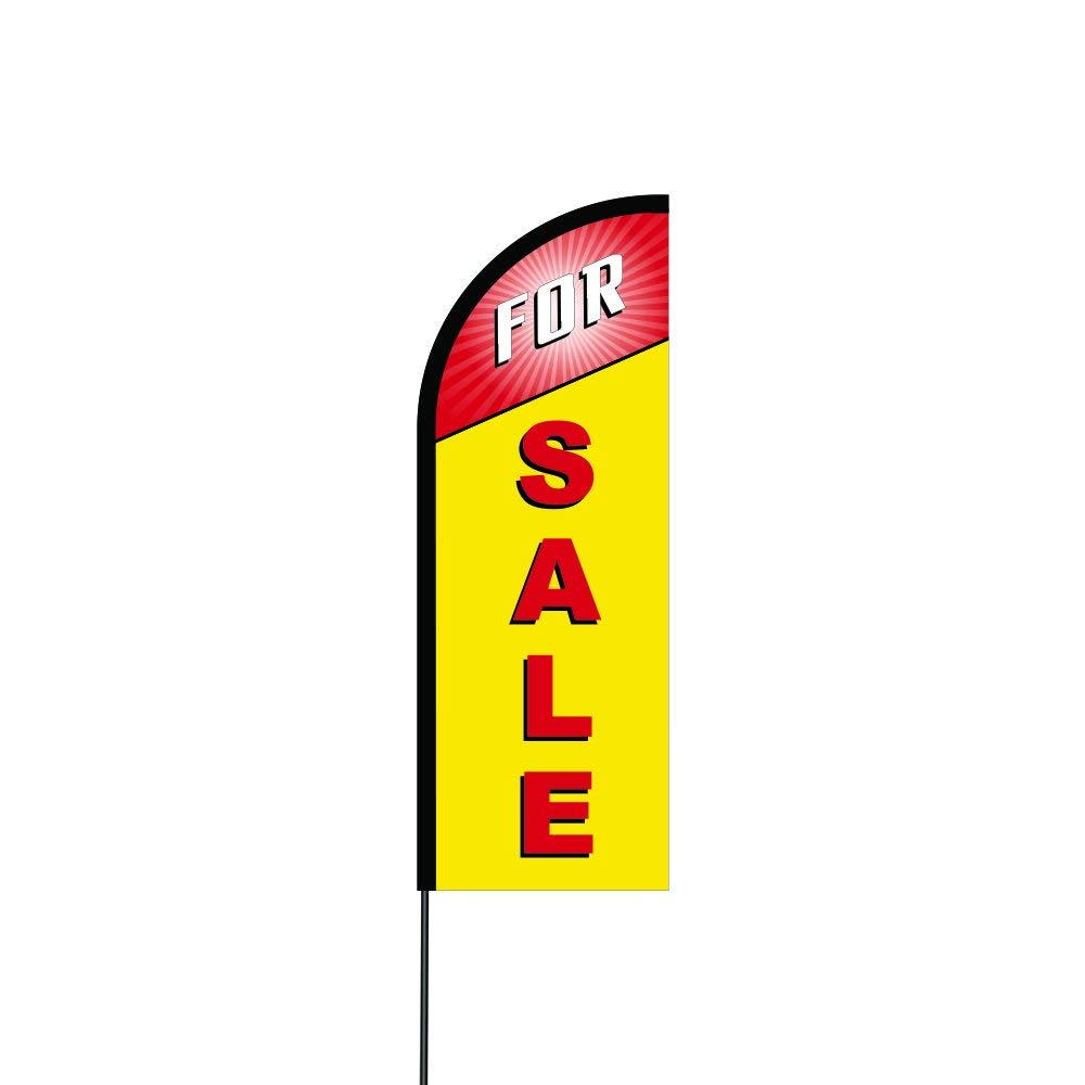 For Sale Flag Kit 11' Feet Feather Flag Sign Outdoor Banner 2