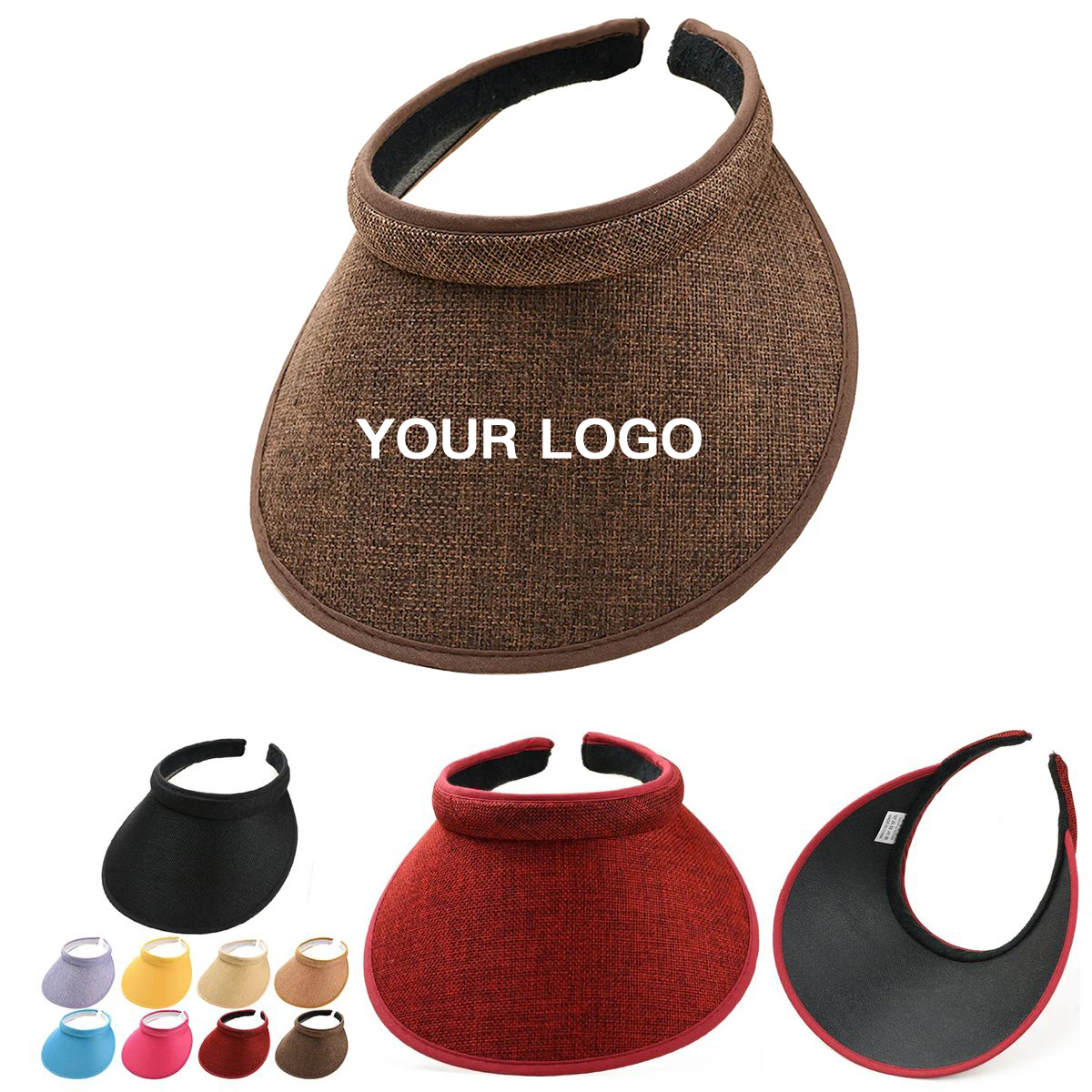 Linen Wide Brim Visor For Beach And Sports 6