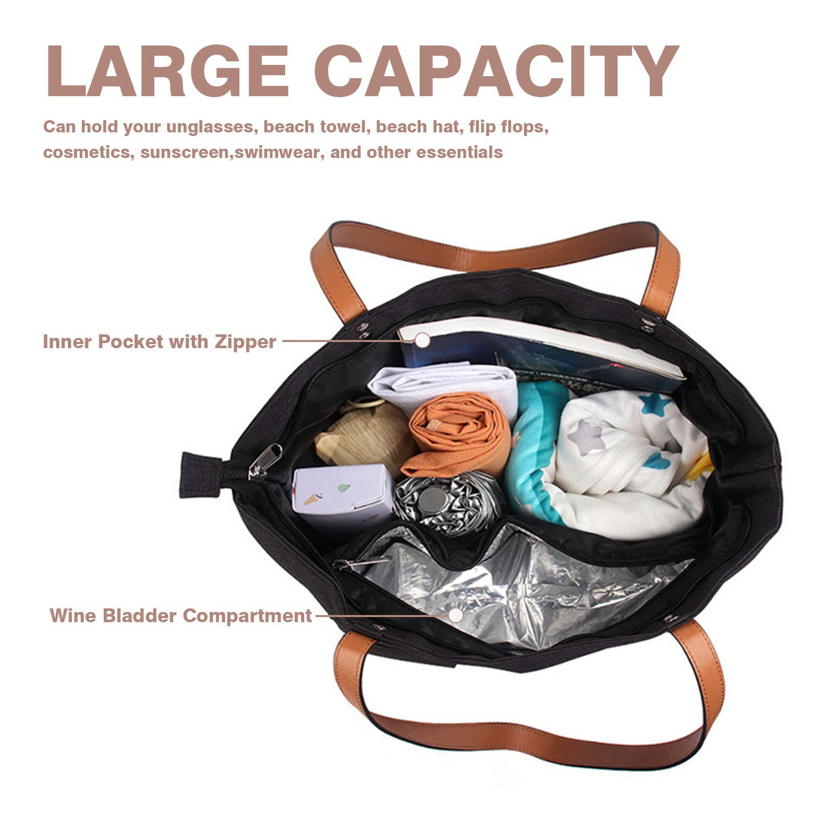 Beach Wine Leakproof Cooler Tote Bag 6