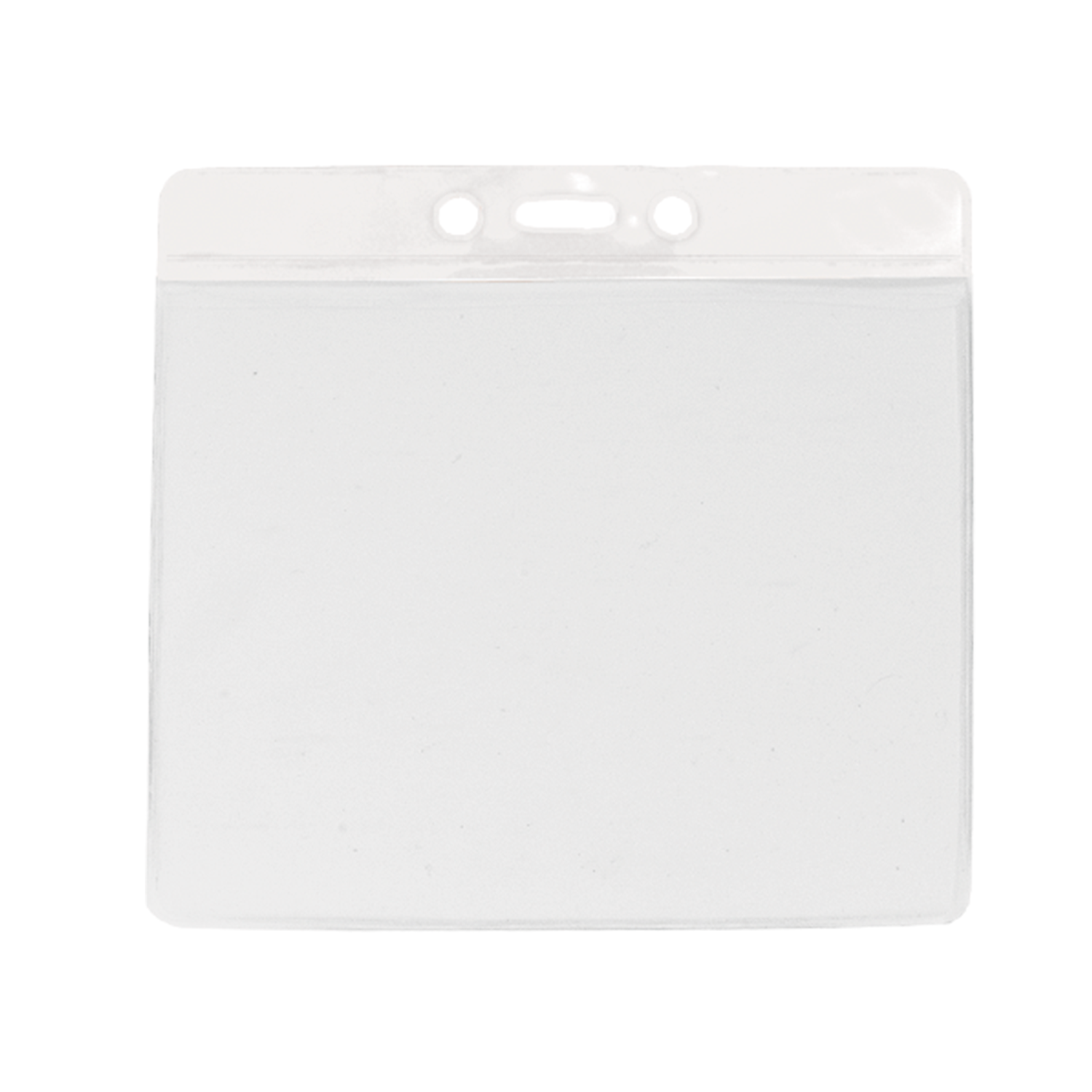 4.76" W x 4.49" H - Horizontal Color Bar Vinyl Badge Holder (Blank) 16