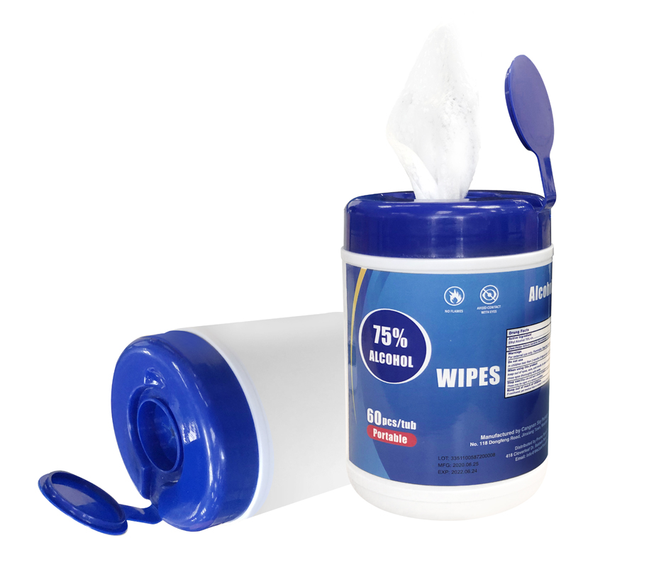 Alcohol Wipes in Canister, 60's - Printed 3