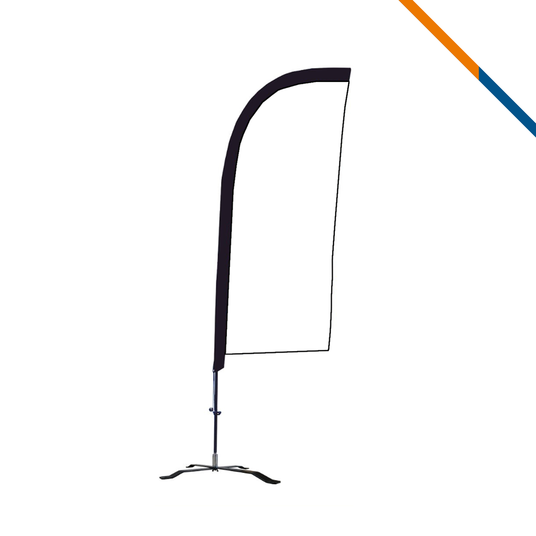 7' Wisteria Single-Sided Straight Flag 4