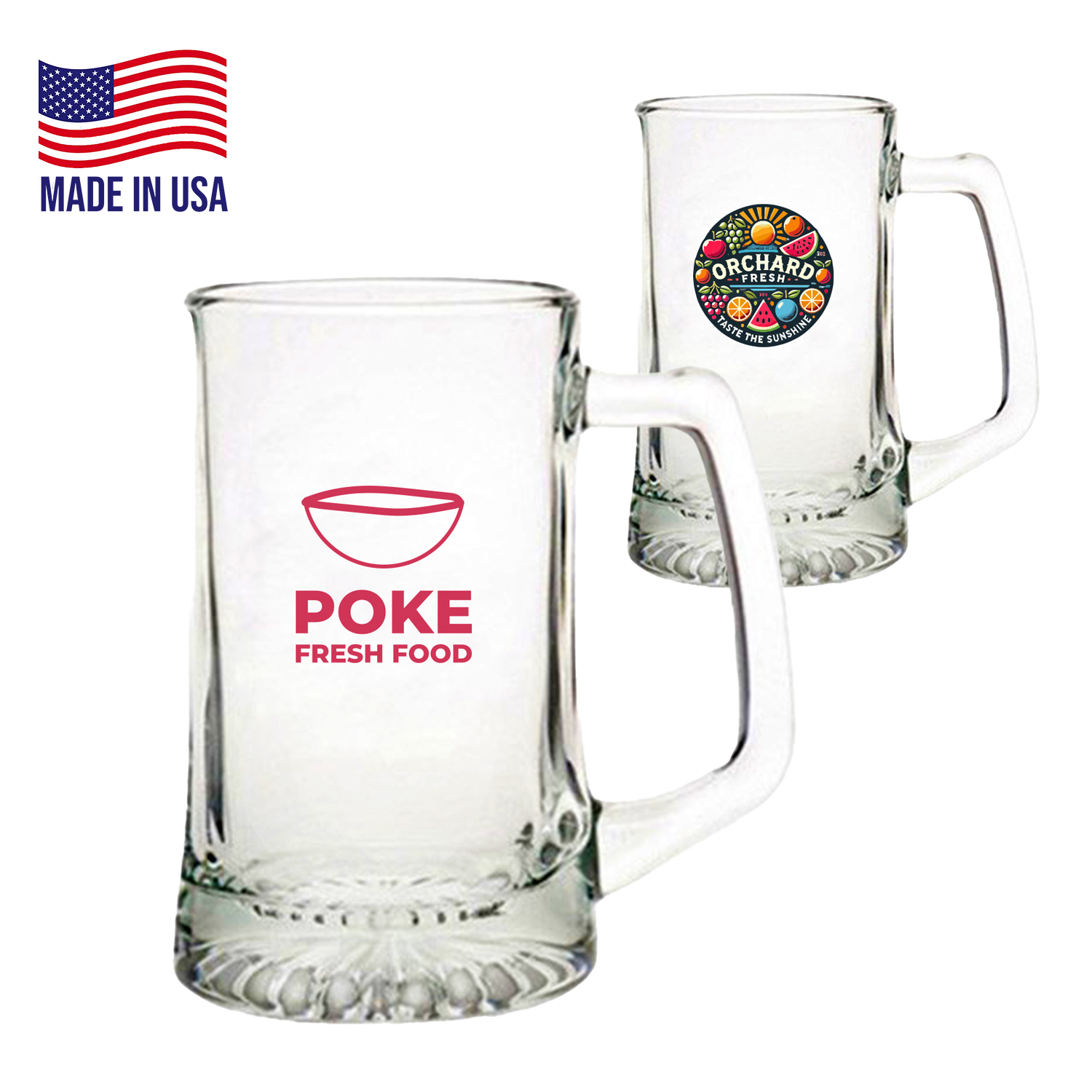 25 oz. USA Made ARC Sports Custom Glass Mug 2