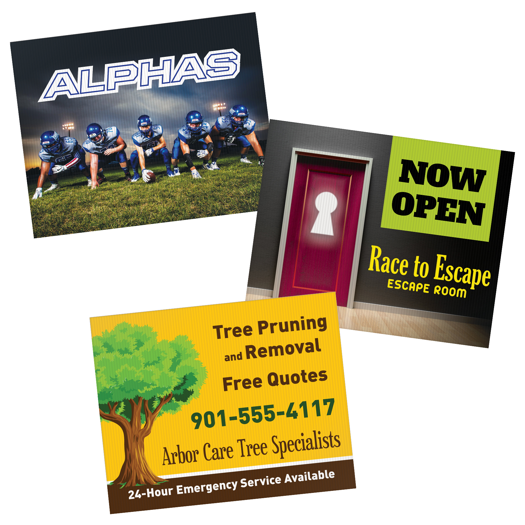 Large Corrugated Yard Sign - Full Color - 1 Side 2