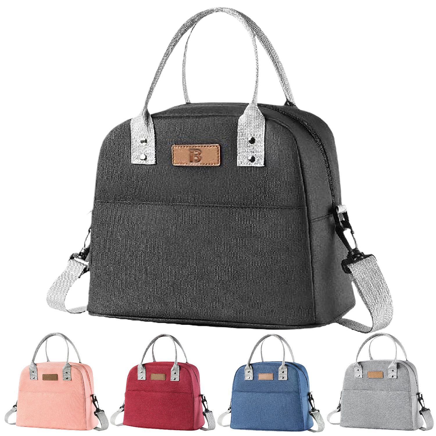 Oxford Insulated Lunch Crossbody Tote Bag 2