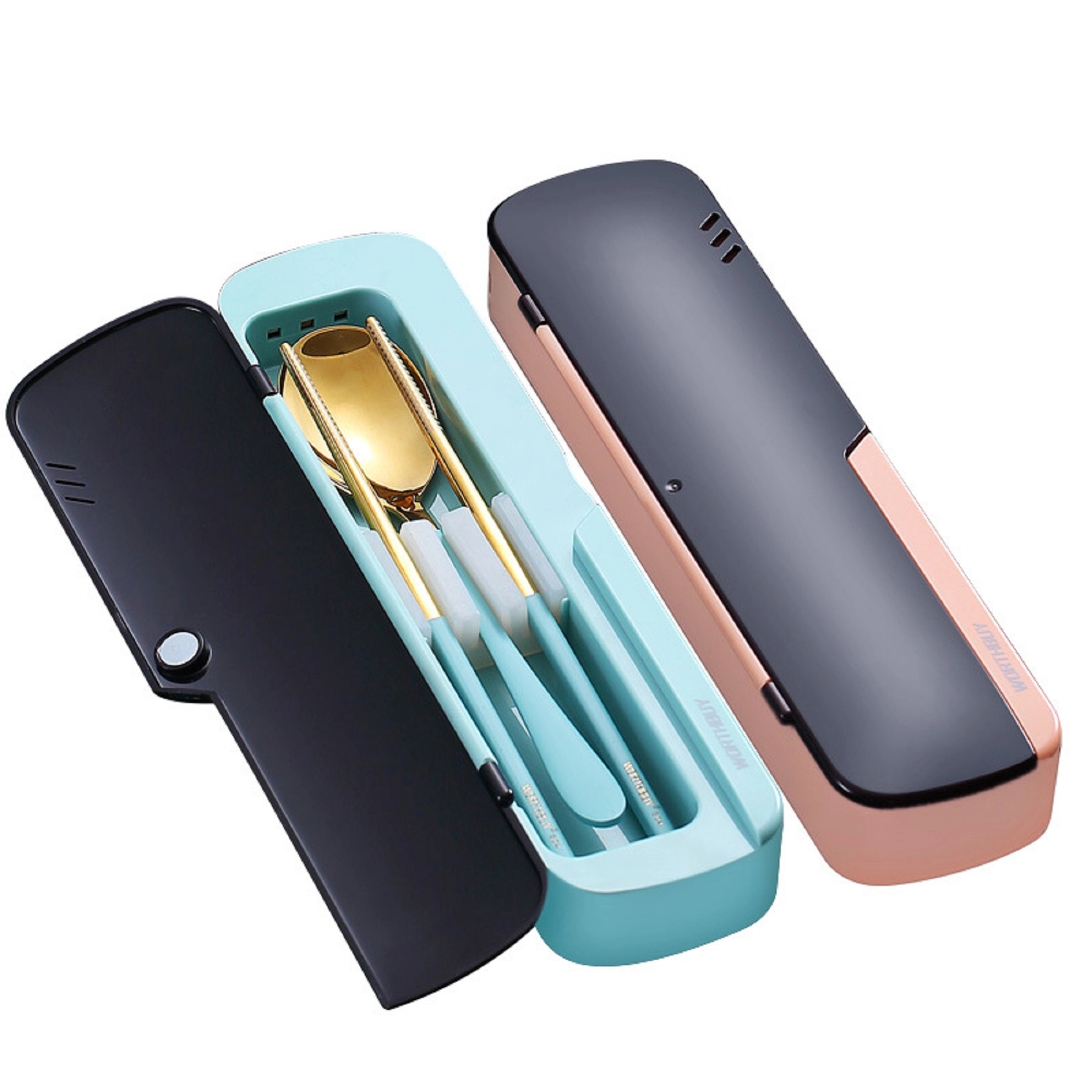 Disinfection Tableware Storage Box with Spoon and Chopsticks, promotional household item with logo imprint 4