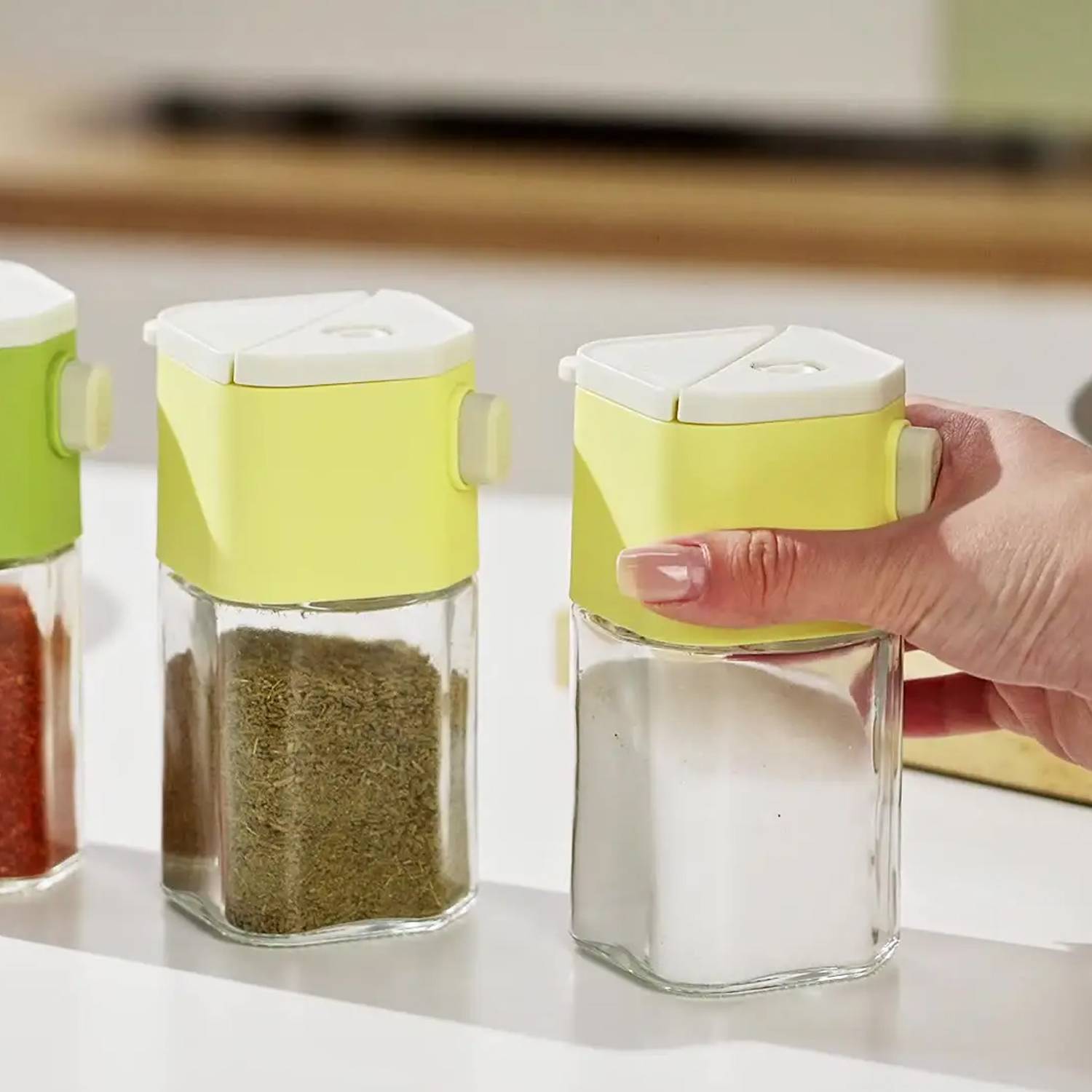 8oz Kitchen Double Mouth Spice Pepper Shaker Salt Dispenser 6