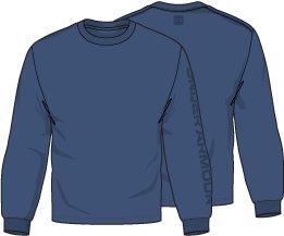 UA Heavyweight Tonal Wordmark Men's Long Sleeve, custom hoodie or sweatshirt with logo imprint 3