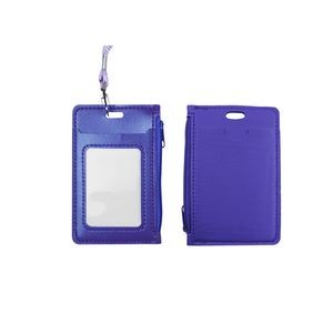 PU Leather Card Holder with Zippered Pocket 10