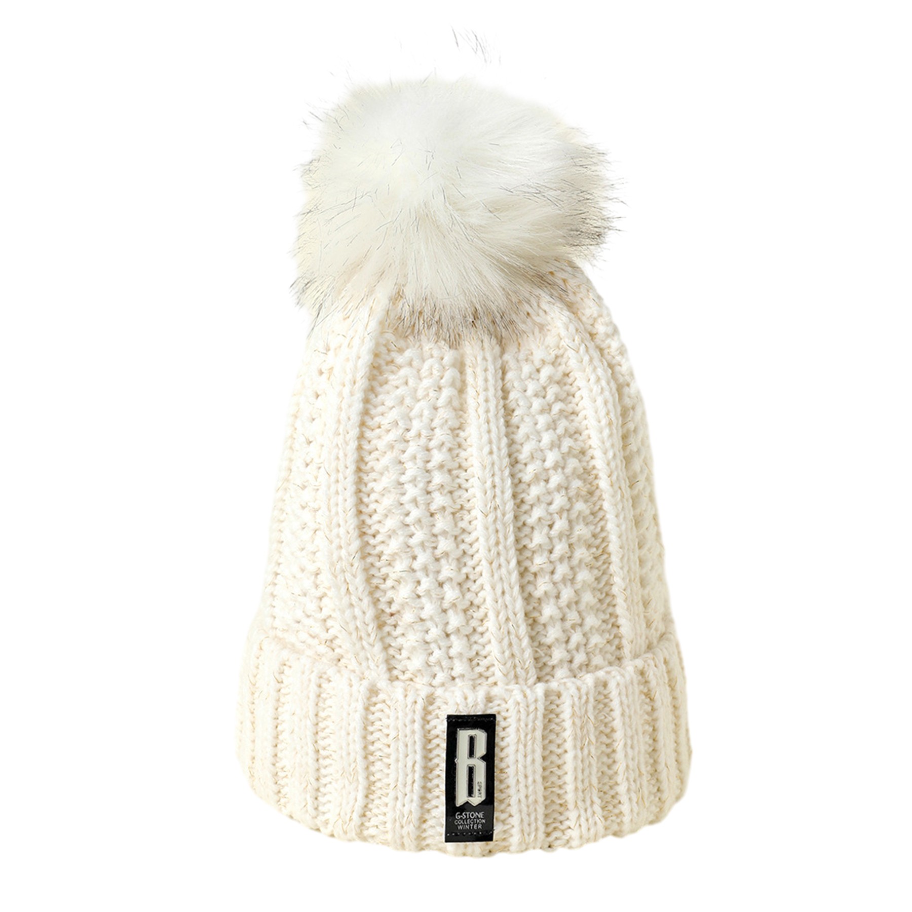 Winter Knitted Hairball Hat 5