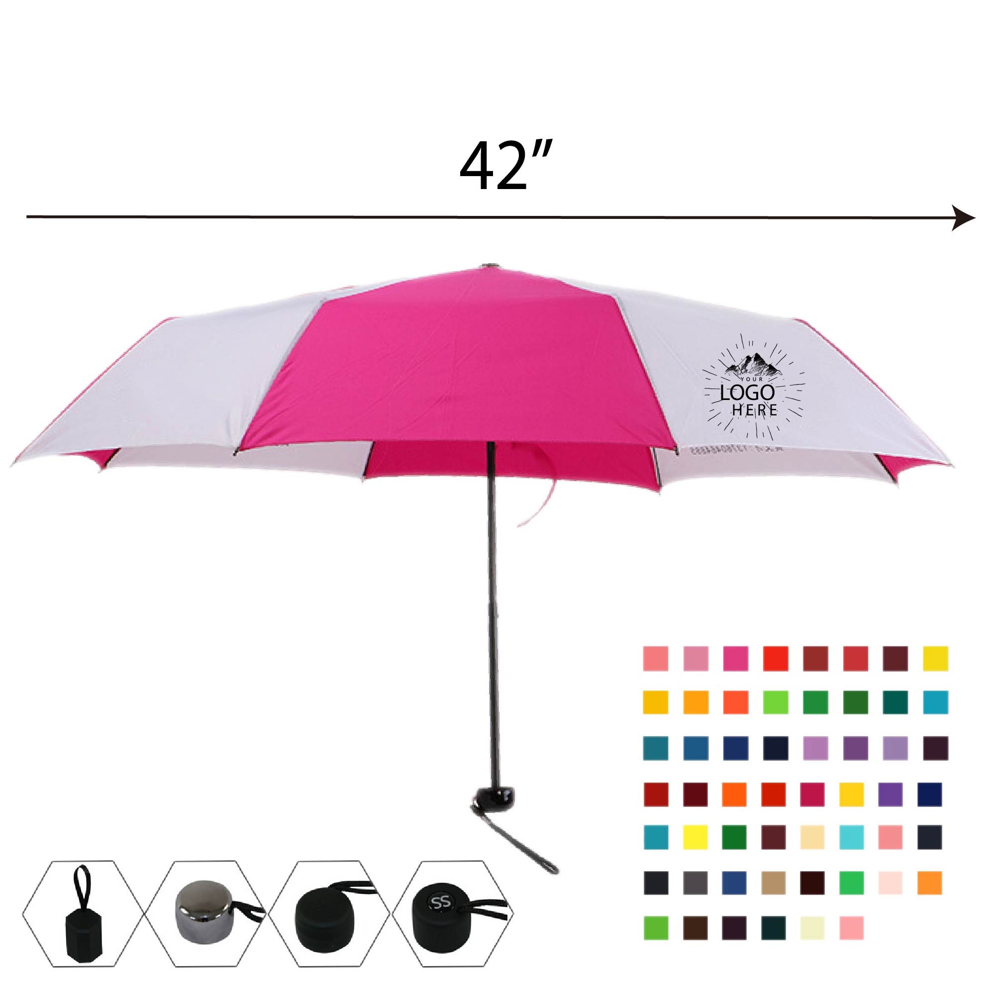 42" Arc Telescopic Folding Umbrella 2