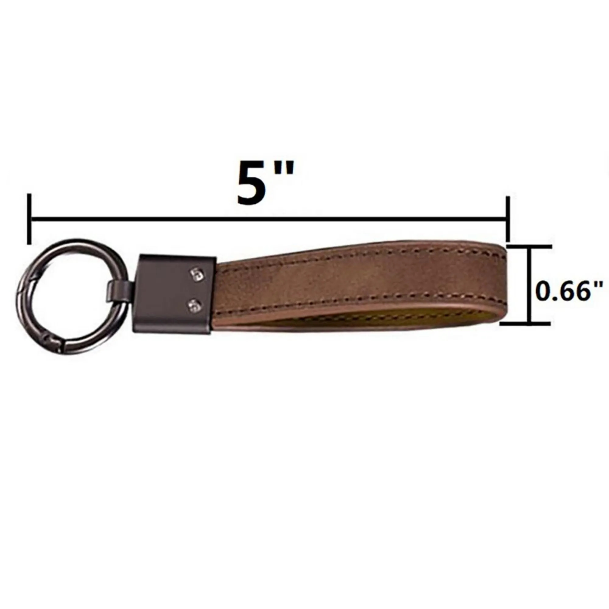 Metal Key Chain With Leather Belt 2